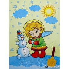 Пазл Ангел и Снеговик для детей младшего возраста